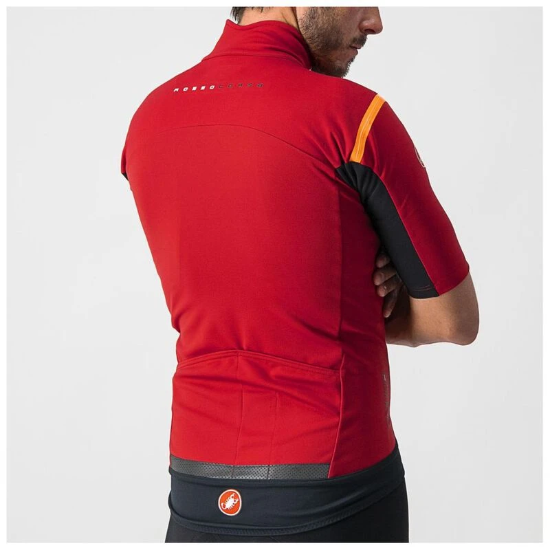 Castelli Mens Gabba Ros Windproof Jacket Pro Red Brilliant Orange