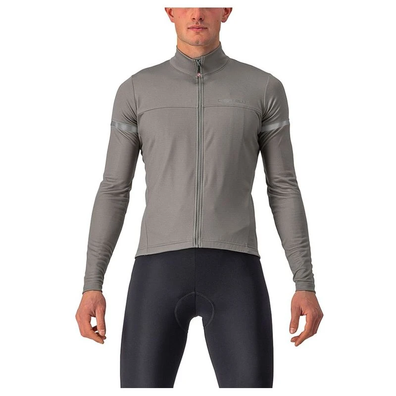 Castelli Mens Fondo 2 FZ Jersey (Nickel Gray/Blue Reflex) | Sportpursu