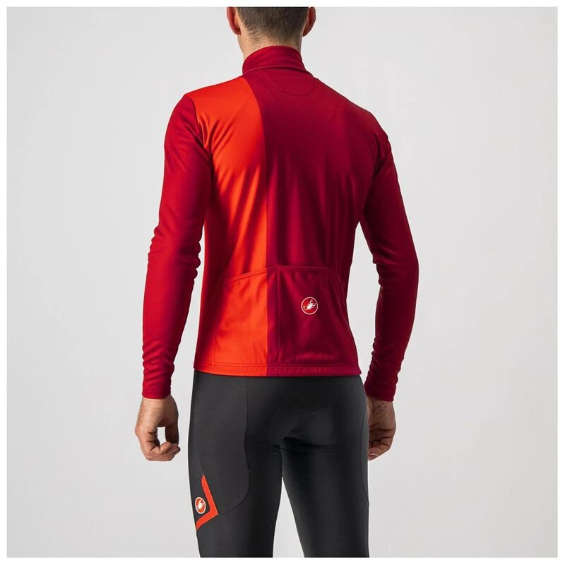 Castelli Mens Traguardo FZ Jersey (Pro Red/Red) | Sportpursuit.com