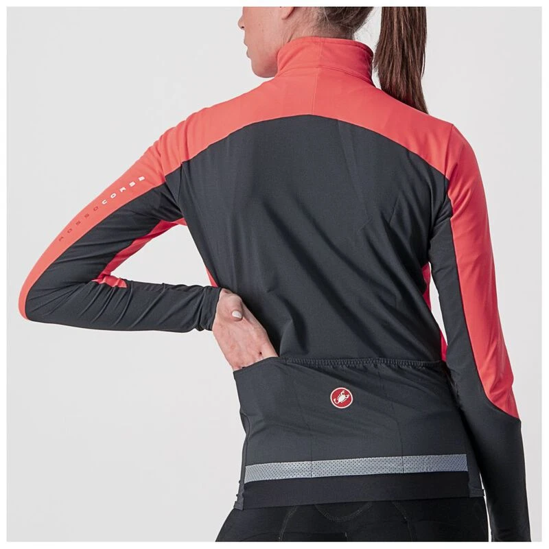 Castelli Womens Beta Ros Jacket (Brilliant Pink/Dark Gray