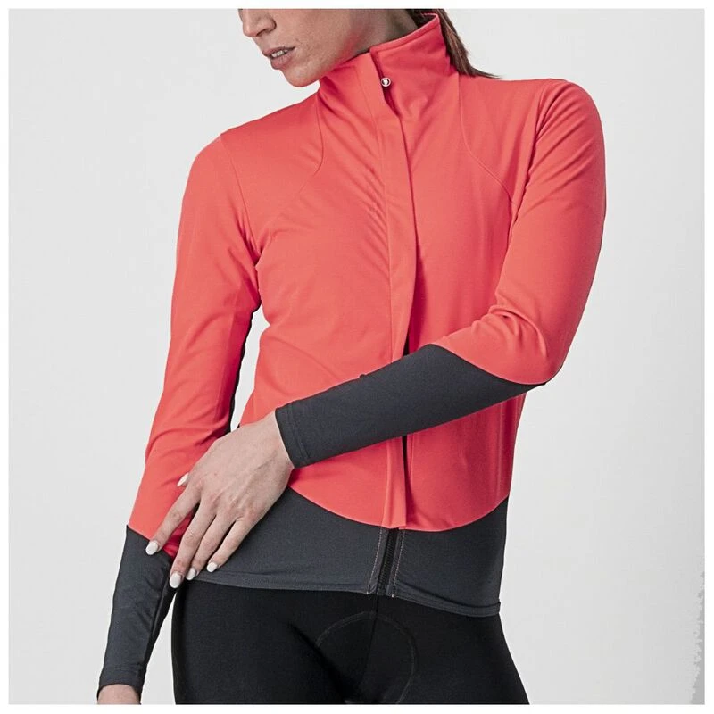 Castelli Womens Beta Ros Jacket (Brilliant Pink/Dark Gray