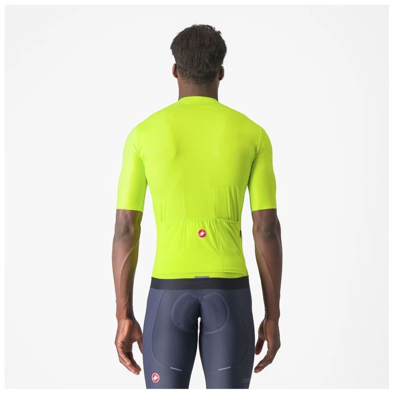 Castelli Mens Espresso Jersey (Electric Lime/Deep Green) | Sportpursui