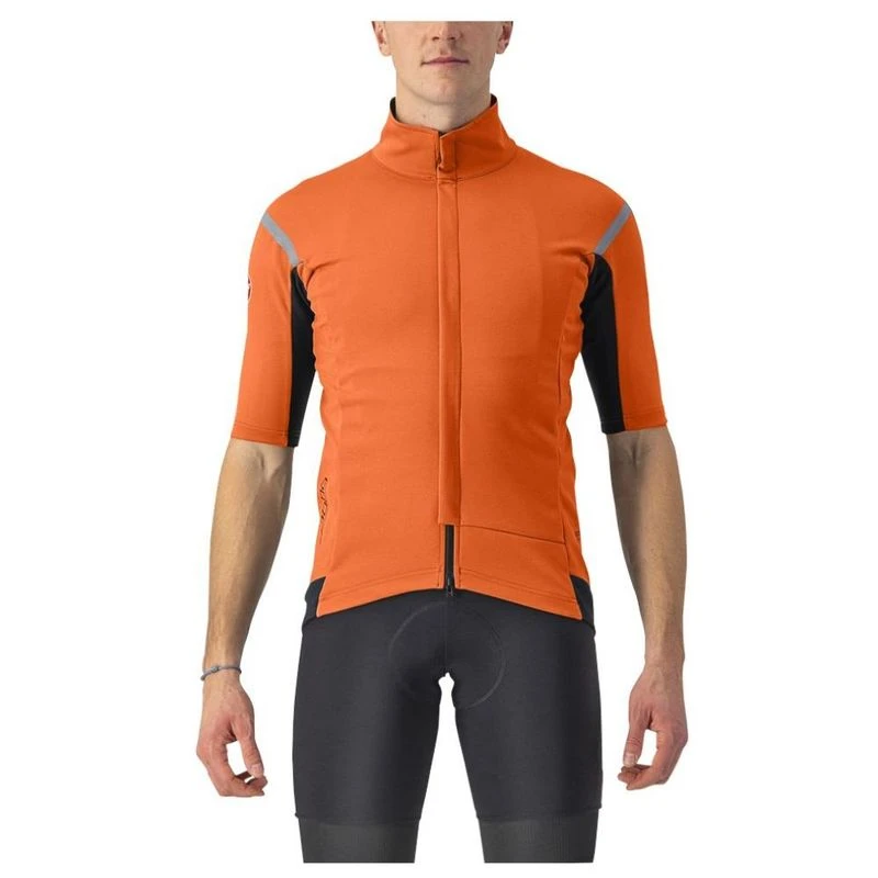 Castelli Mens Gabba Ros 2 Jersey (Red Orange/Dark Grey) | Sportpursuit