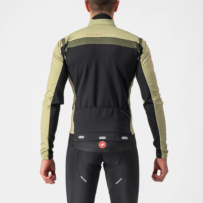 Castelli Mens Alpha Ros 2 Light Jacket Green Tea Military Green Black