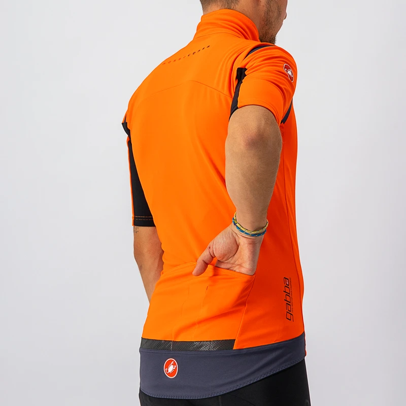 カステリ Castelli GABBA Ros Men's Jersey（L） Castelli Mens Gabba Ros Jersey (Brilliant Orange