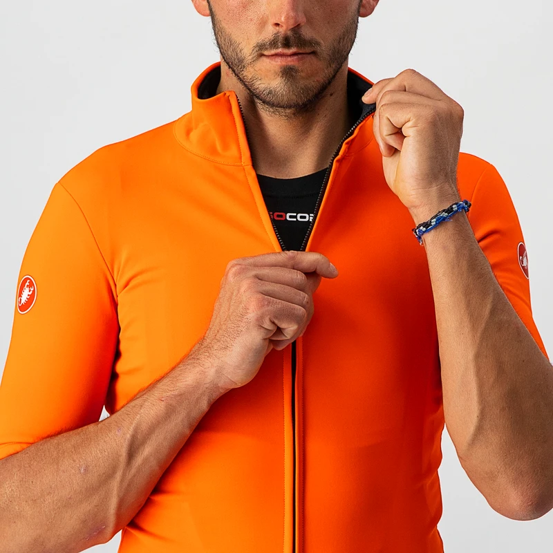 Castelli Mens Perfetto Ros Light Jersey (Brilliant Orange) | Sportpurs
