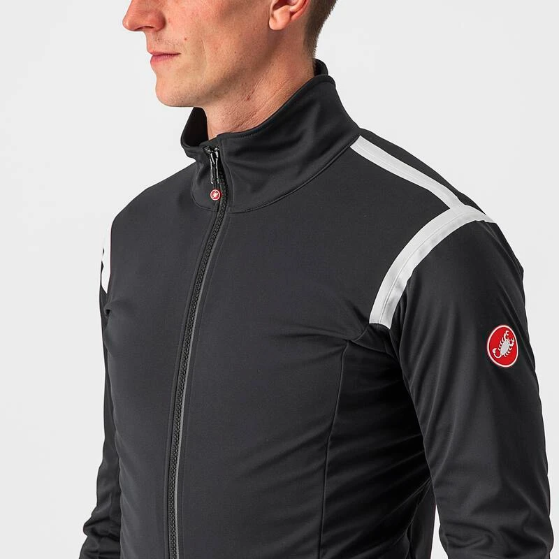 Castelli Mens Alpha Ros 2 Light Jacket (Light Black/White