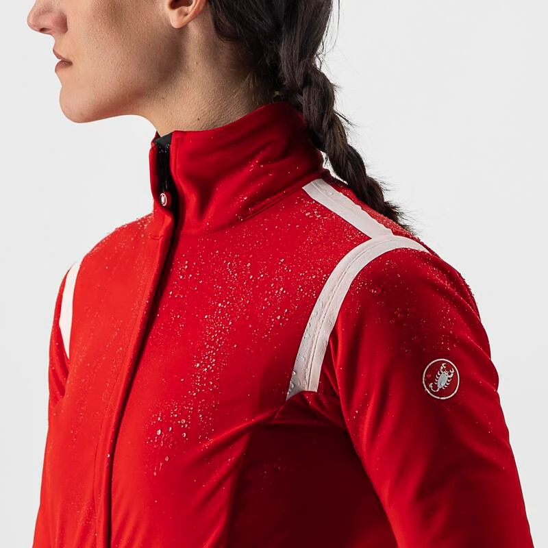 Castelli Womens Alpha Ros 2 Jacket (Red/White/Silver Gray) | Sportpurs