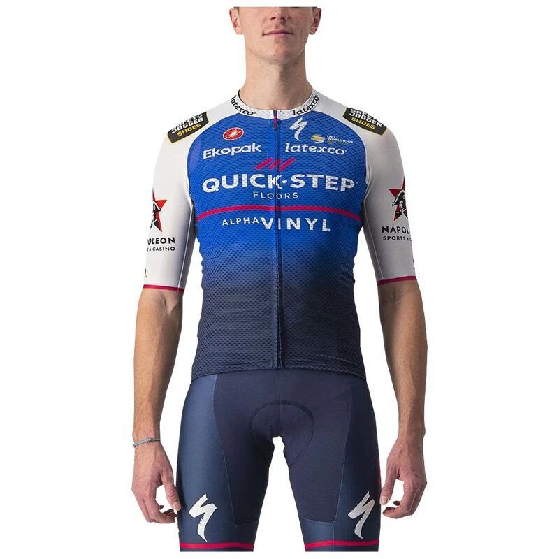 Castelli Mens Quick Step Climber s 3.1 Cycling Jersey Belgian Blue Wh