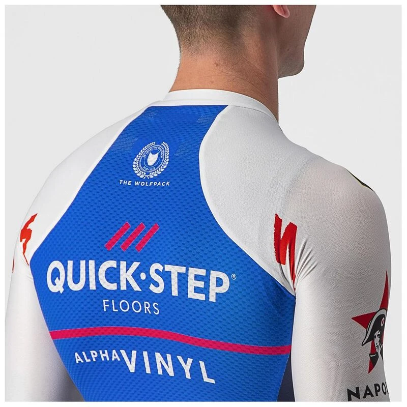 Castelli Mens Quick Step Aero Race 6.1 Cycling Jersey (Belgian Blue/Wh