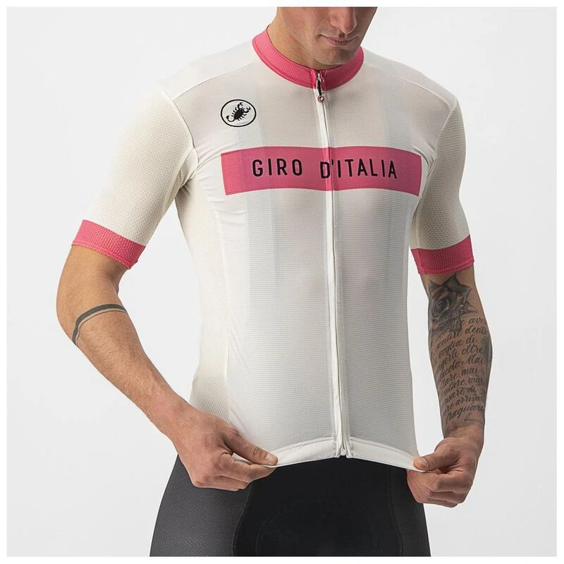 Castelli Mens Giro D Italia Fuori Giro Cycling Jersey Bianco Sport