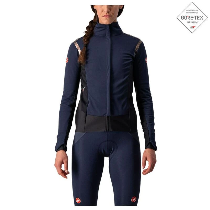 Castelli Womens Alpha Ros 2 W Windproof Jacket (Savile Blue/Bronze-Sil