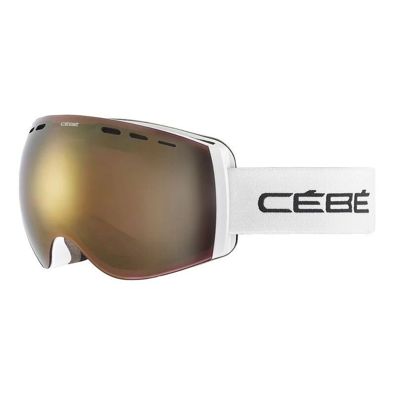 Cebe Cloud Ski Snowboarding Goggles White DK Pink Gold Sportpurs