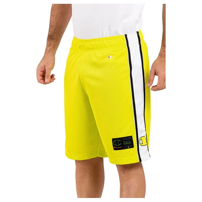 Champion Mens Bermuda Shorts Yellow White Black Sportpursuit