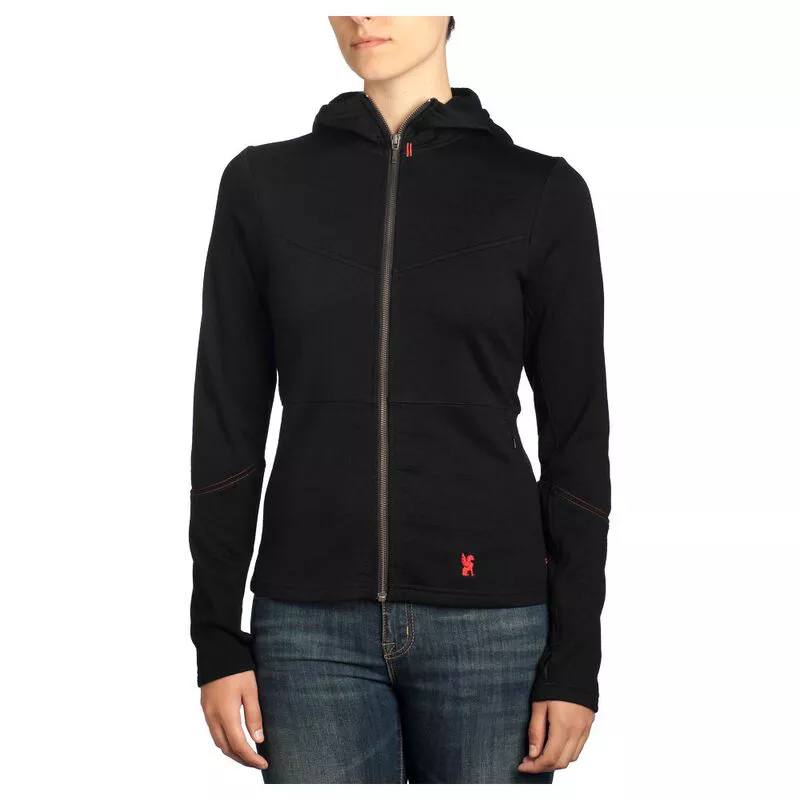 Chrome Womens Pasha Merino Hoodie (Black) | Sportpursuit.com