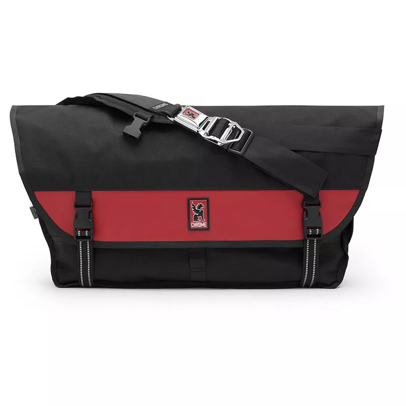 Chrome Metropolis 40L Messenger Bag Black Red Sportpursuit