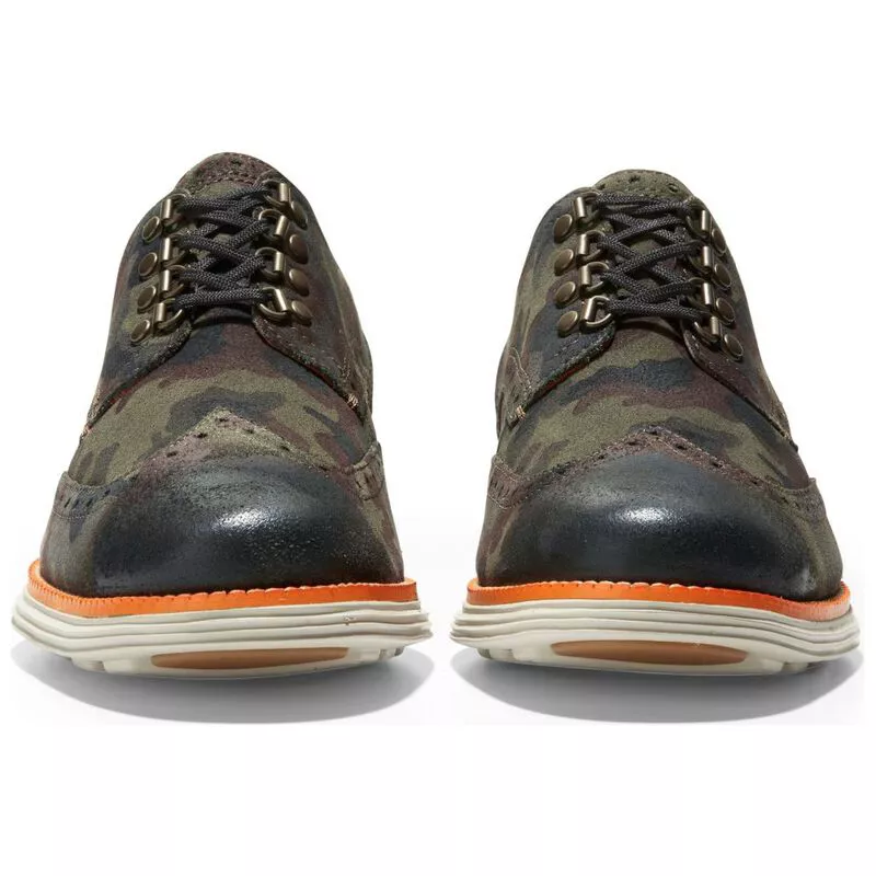 Cole Haan Mens Original Grand Wingtip Oxford Shoes Olive Pelican S