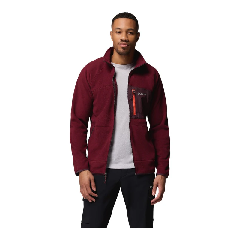 Veste Columbia Convert Homme XL Rouge - Polaire Doublée - Occasion Très Bon état