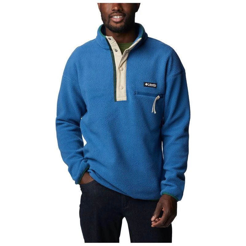 Columbia Mens Helvetia 1/2 Snap Fleece Pullover (Impulse Blue) | Sport