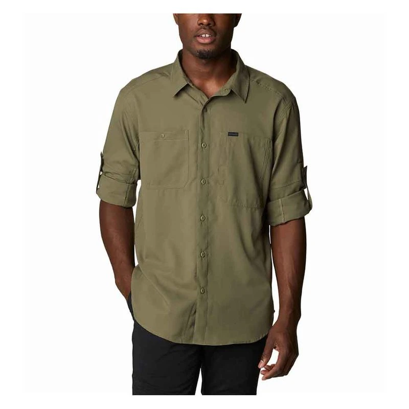Chemise Pull Polaire Homme Columbia - Taille L - Vert Olive - Occasion
