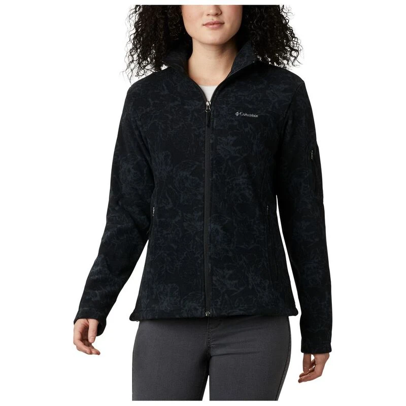 Columbia Womens Fast Trek Printed Jacket (Black Brushstroke Floral) |