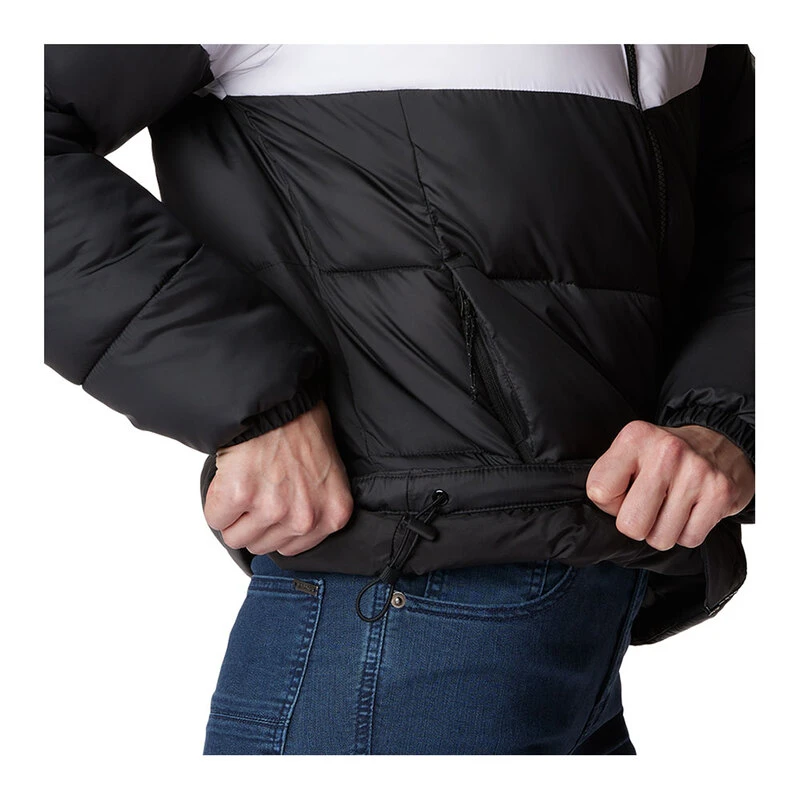 Columbia Womens Puffect™ Color Blocked Jacket (Black/White/City Grey)