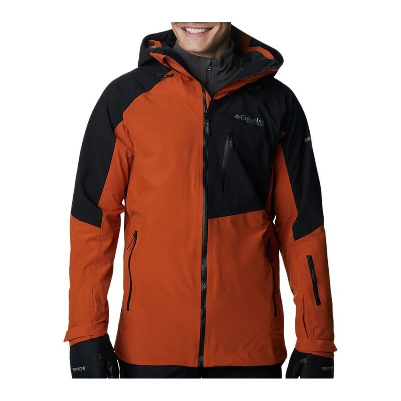 Columbia Mens Platinum Peak 3L Jacket Orange Sportpursuit