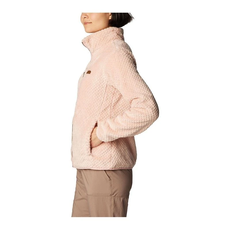 Columbia Womens Fire Side II Sherpa FZ Pullover Pink Sportpursuit