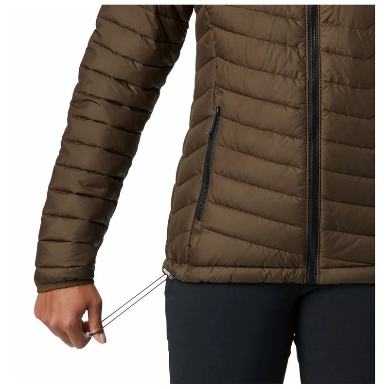 Olive green hooded jacket women's top