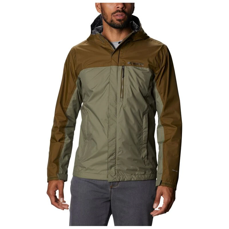 Columbia Mens Pouring Adventure Jacket Stone Green New Olive Sport