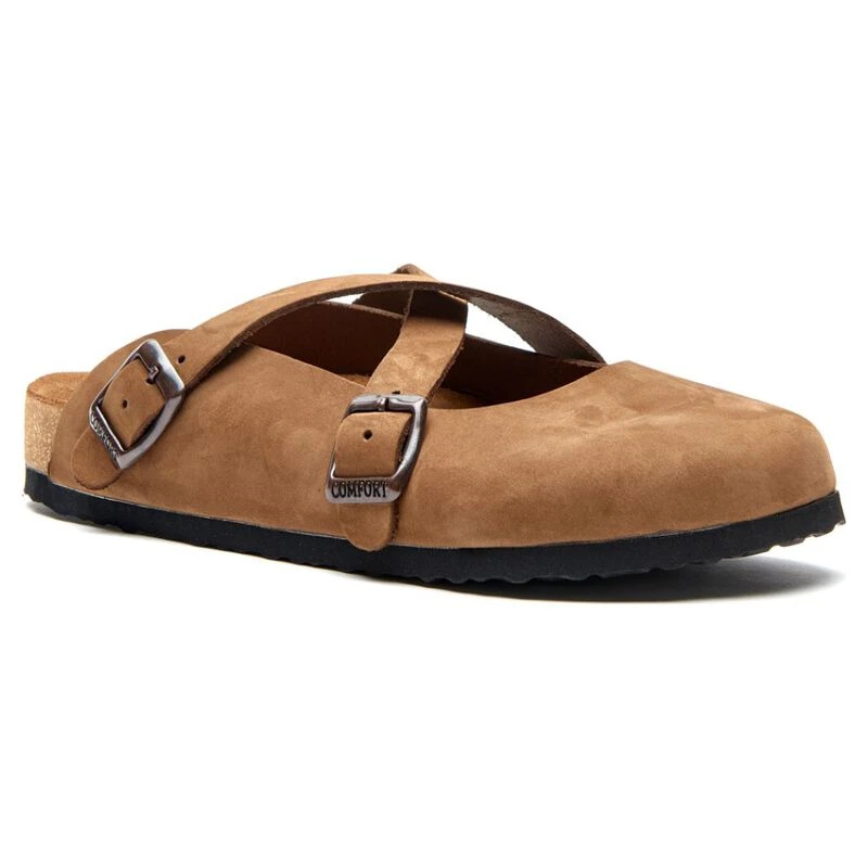 Comfortfusse Womens Carlen Slippers Sand Nubuck Sportpursuit