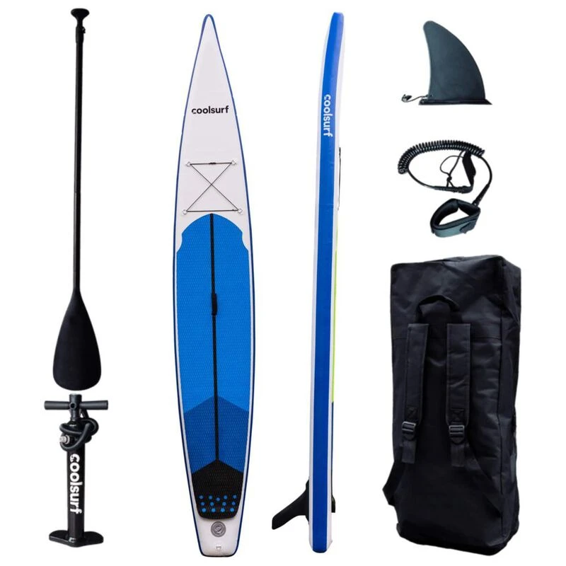 CoolSurf 14 Pro Touring Paddleboard Blue White Black Sportpursuit