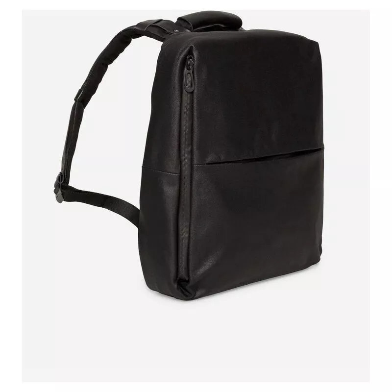 Cote & Ciel Rhine Flat Leather Backpack (Black) | Sportpursuit.com