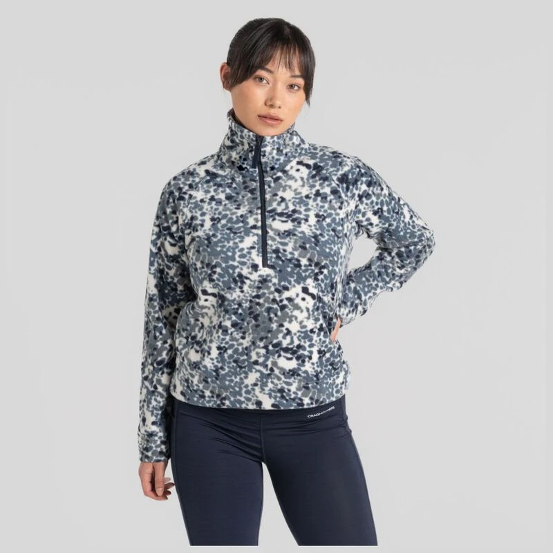 Craghoppers Womens Evie Half Zip Fleece Pullover Winter Sky Print