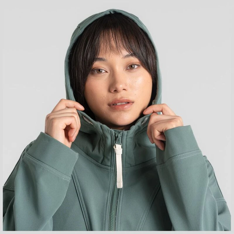 Craghoppers Womens Tyra Hooded Softshell Jacket (Frosted Pine) | Sport