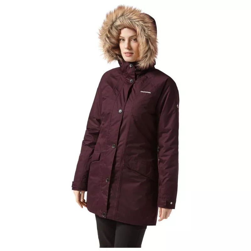 Craghoppers Womens Ferness Waterproof Jacket Winterberry Sportpurs