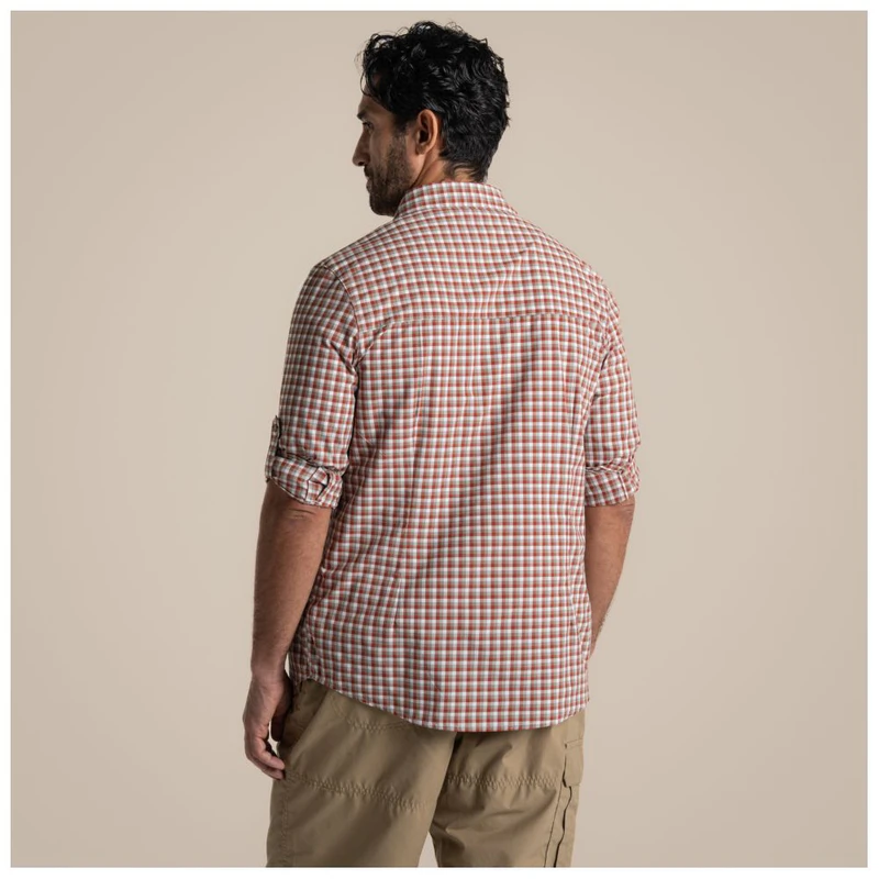 Chemise Craghoppers NosiLife Pro - Taille Grande, Couleur Parchemin, Manches Longues, Occasion, Idéale Randonnée Voyage