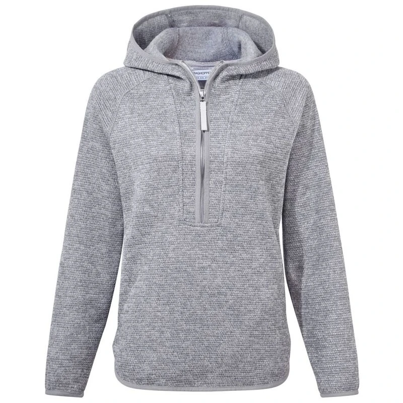 Craghoppers Womens Elena Hooded Half Zip Jacket Lunar Grey Marl Sp