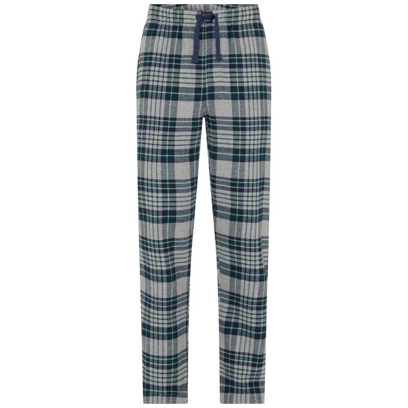 Crew Clothing Co. Mens Flannel Lounge Trousers (Green/Navy) | Sportpur