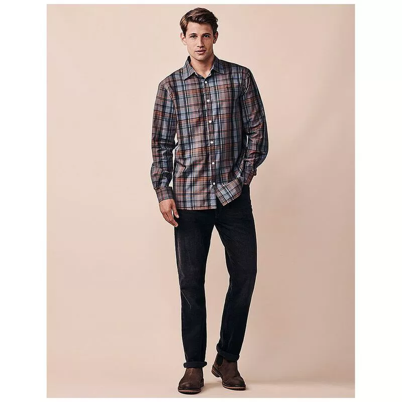 Crew Clothing Co. Mens Ashworth Shirt Blue Red Ivy Sportpursuit