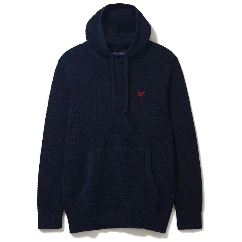 Crew Clothing Co. Mens Hooded Knitwear Hoodie Navy Sportpursuit