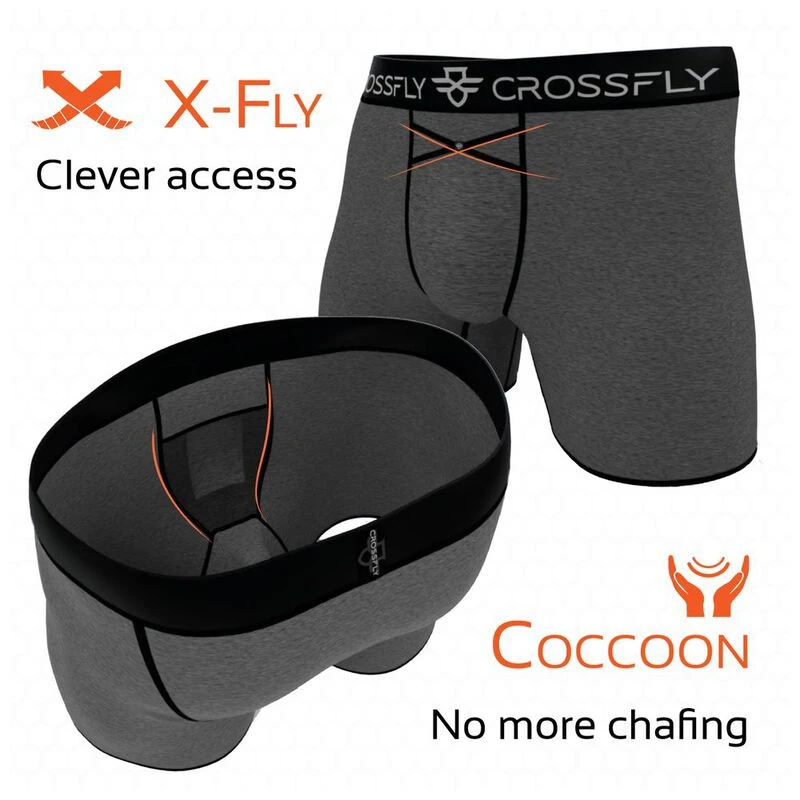 Crossfly Mens Ikon X 3 Trunks (Silver/Charcoal)