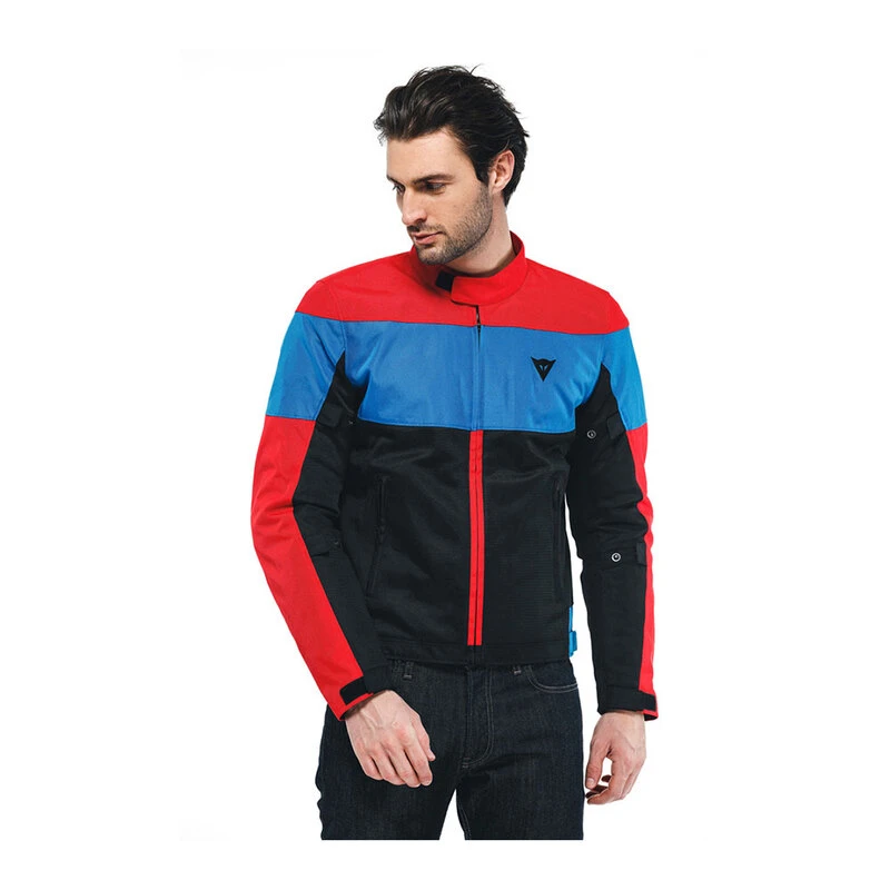 Dainese Mens Elettrica Air TEX Jacket (Black/Lava/Red/Light) | Sportpu