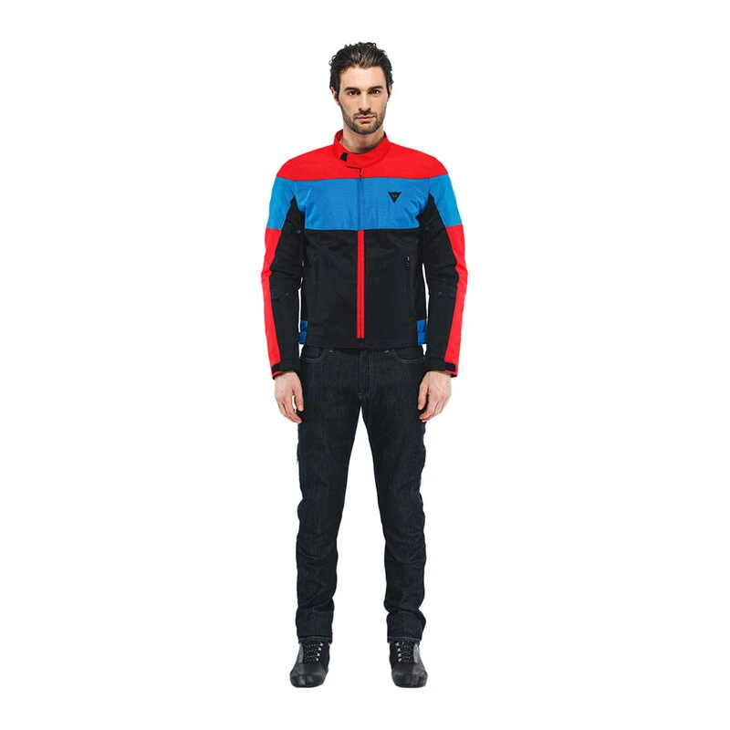 Dainese Mens Elettrica Air TEX Jacket (Black/Lava/Red/Light) | Sportpu
