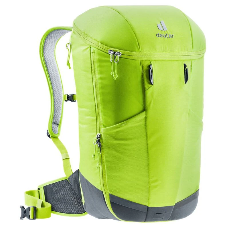 Sac à Dos Deuter Rotsoord 25+5 – Pour Vélotaf, Airstripes, 15 Pouces, Compartiment Extensible, Housse Pluie Incluse