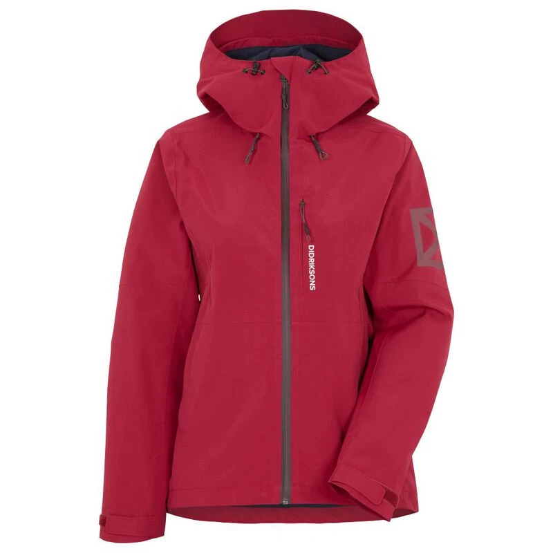 Didriksons Womens Kya Waterproof Jacket (Ruby Red) | Sportpursuit.com
