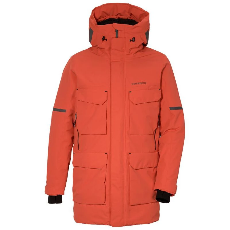 Didriksons Mens Drew Parka Sabi Orange Sportpursuit