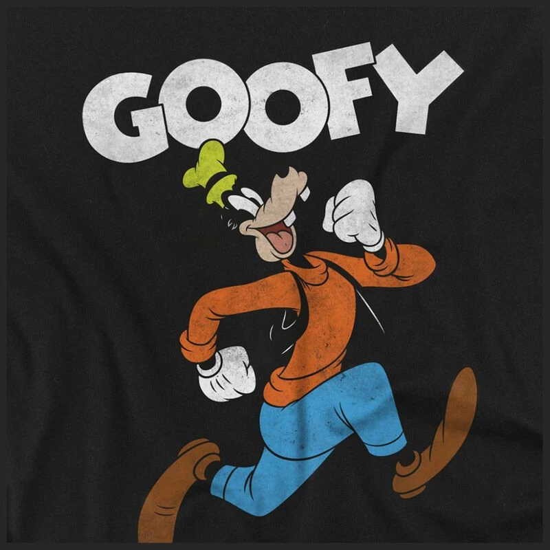 Disney Mens Goofy Hey There T Shirt Black Sportpursuit