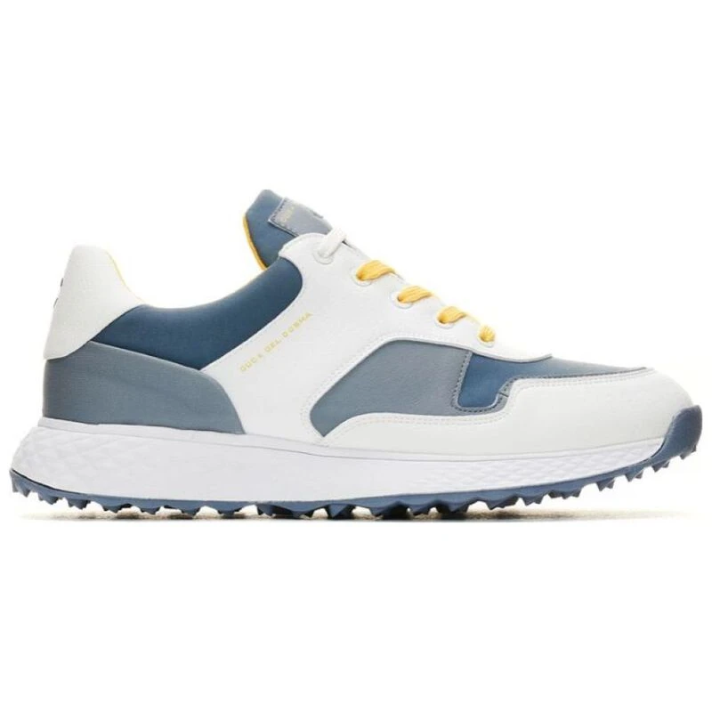 DucaDelCosma Mens Pagani Golf Shoes (White/Grey/Yellow) | Sportpursuit