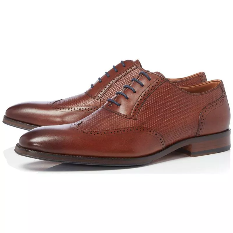 Dune Mens Sages Wingtip Brogues Tan Sportpursuit